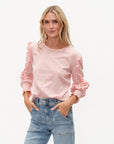 Millie Ruffle Top- Rose Quartz