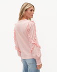 Millie Ruffle Top- Rose Quartz