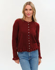 Chelsea Ruffle Trim Cardigan