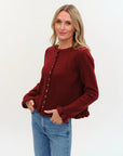Chelsea Ruffle Trim Cardigan