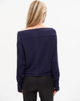 Anywhere Top Navy Lurex