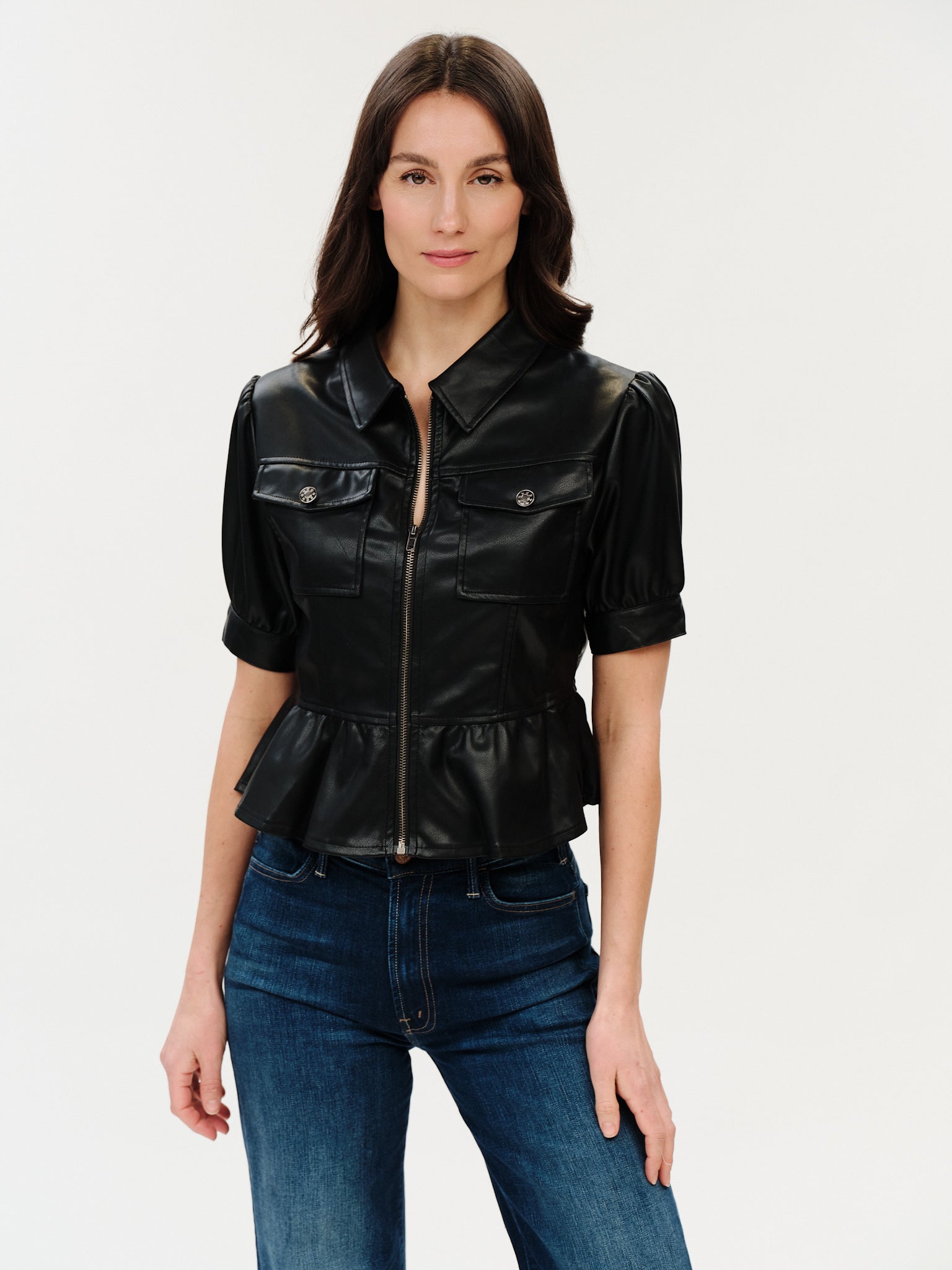 Oxford Peplum Jacket