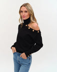 Tiffany Slit Shoulder Sweater