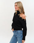 Tiffany Slit Shoulder Sweater