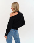 Tiffany Slit Shoulder Sweater