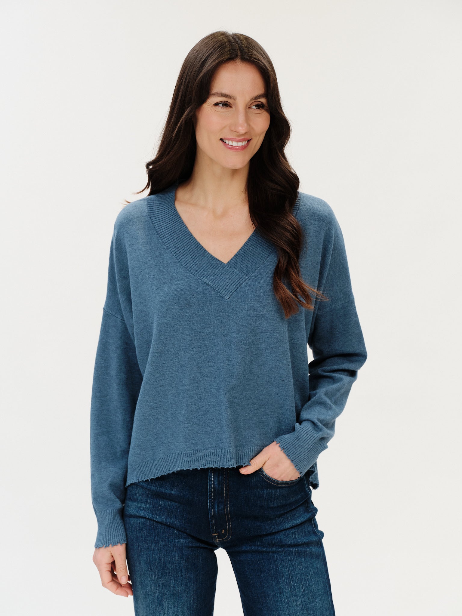 Geneva Frayed Sweater