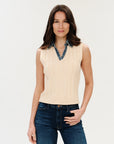 Monica Denim Collar Vest