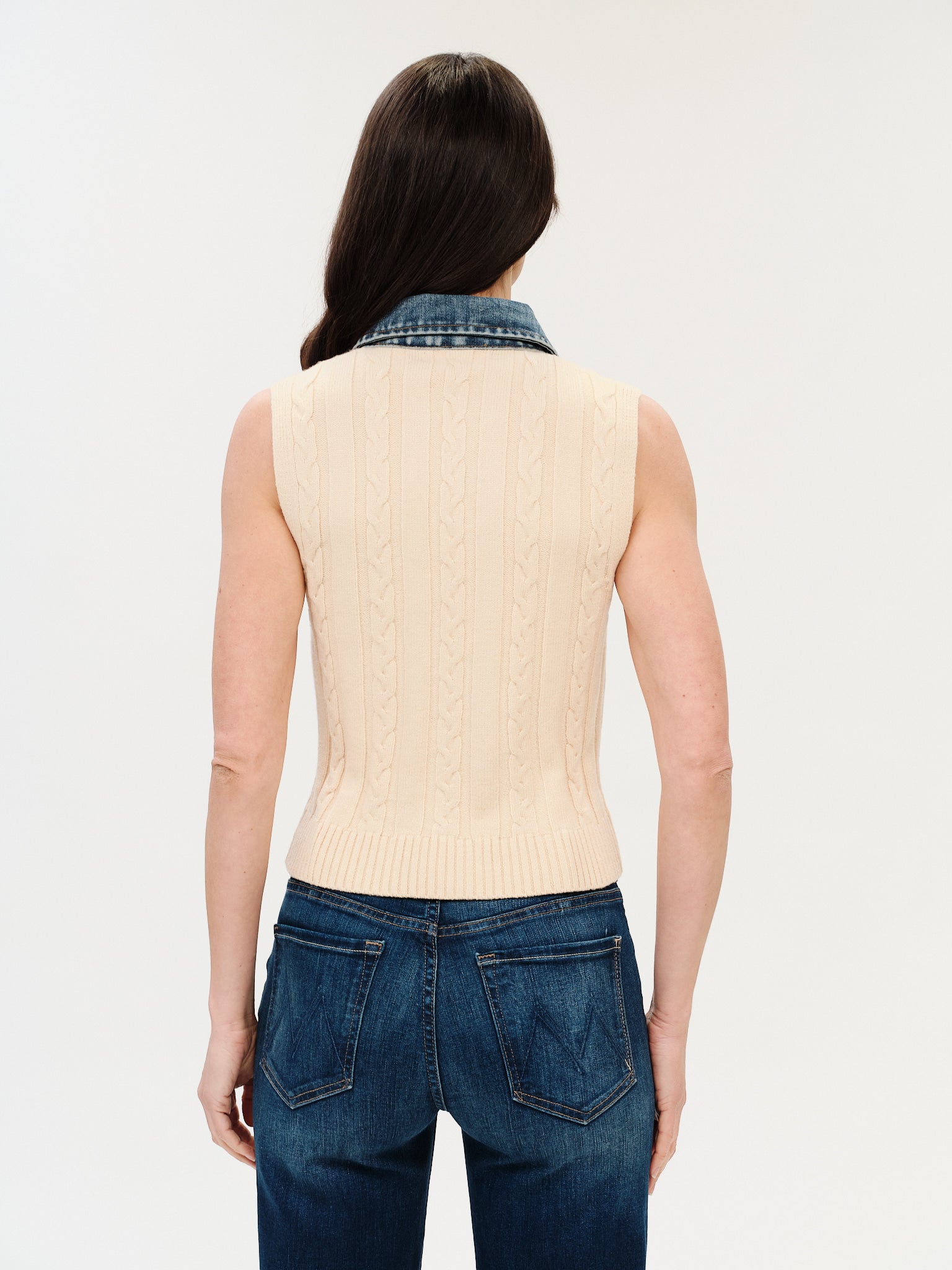 Monica Denim Collar Vest