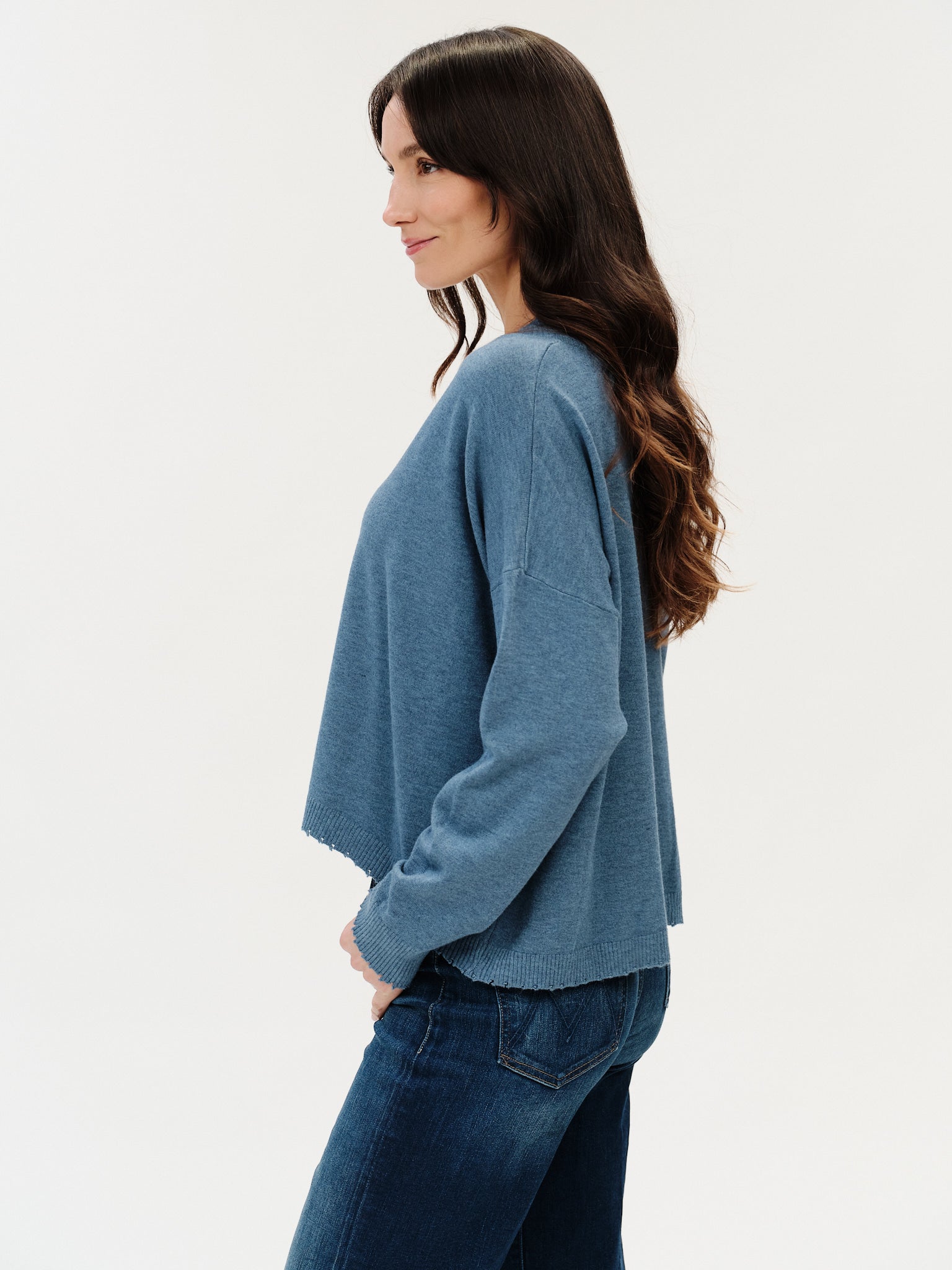 Geneva Frayed Sweater