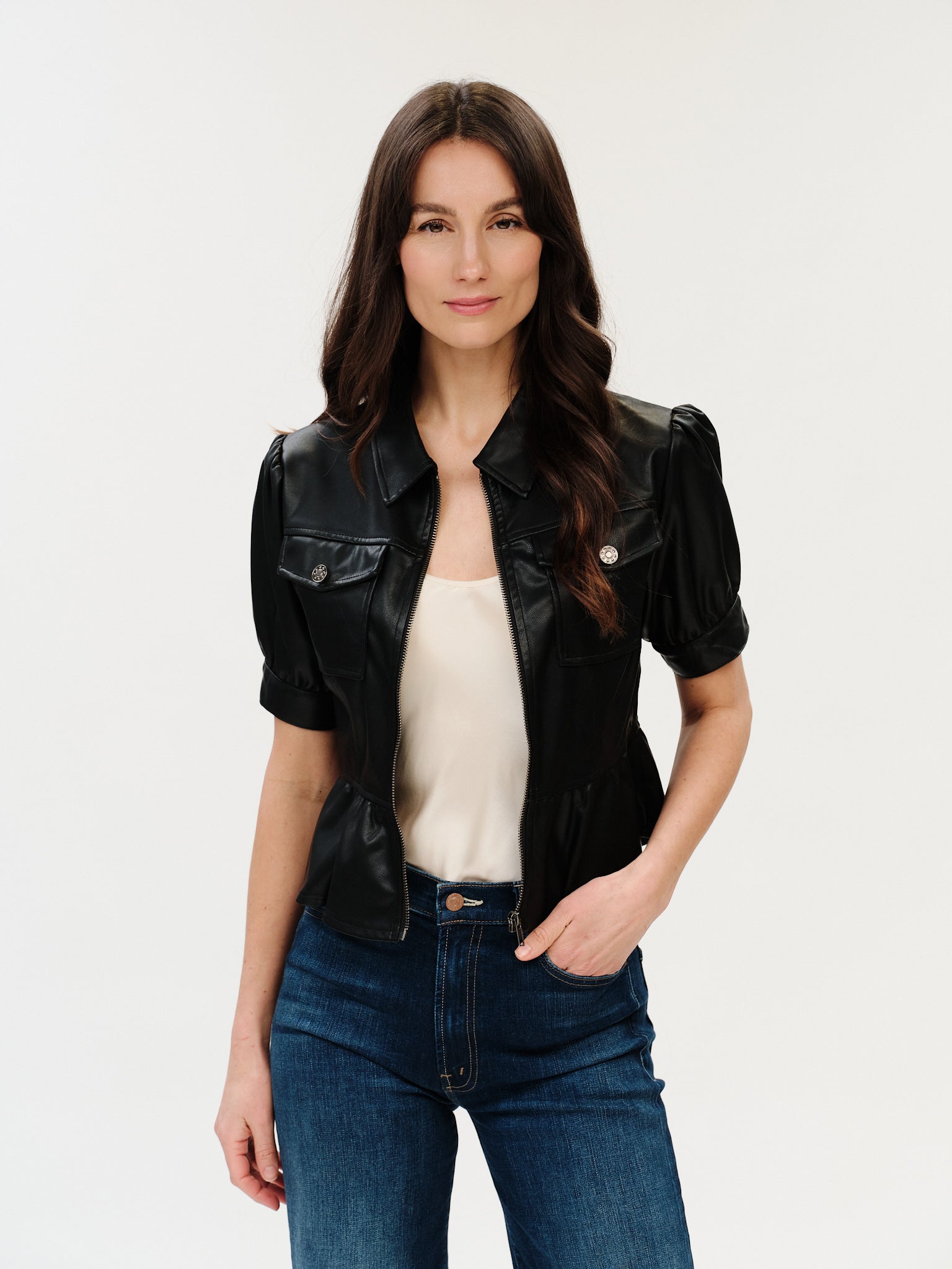 Oxford Peplum Jacket