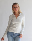 Loren Zip Long Sleeve Top