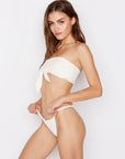 Joni Strapless Bikini Top in White