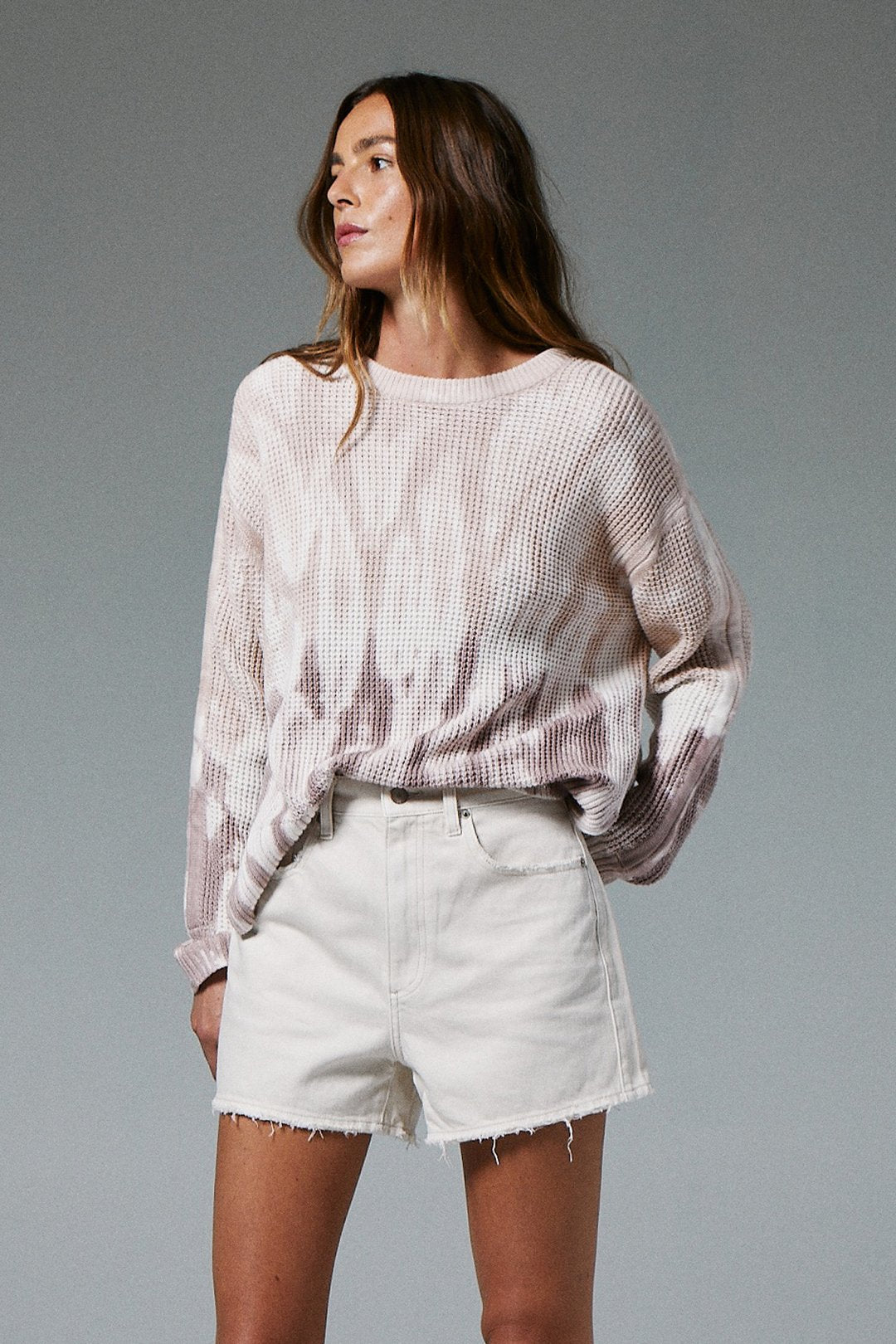 Maeve High Rise Short in Desert Sand