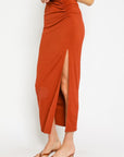 Vikki Midi Skirt in Orange