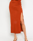 Vikki Midi Skirt in Orange