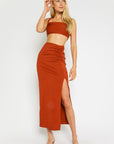 Vikki Midi Skirt in Orange