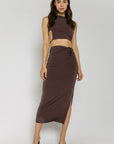 Berlin Midi Skirt in Brown FLASH SALE