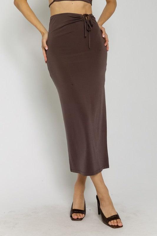 Berlin Midi Skirt in Brown FLASH SALE