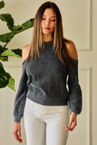 Layne Cutout Shoulder Sweater FLASH SALE