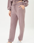 Celi Fleece Jersey Joggers in Smoked Lavender