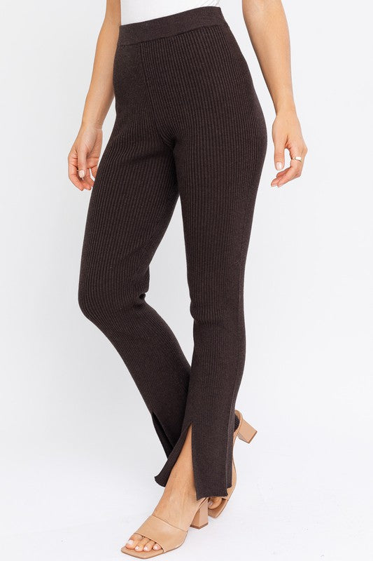 Jordan Split Front Pants in Brown