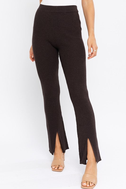 Jordan Split Front Pants in Brown