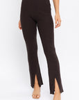 Jordan Split Front Pants in Brown