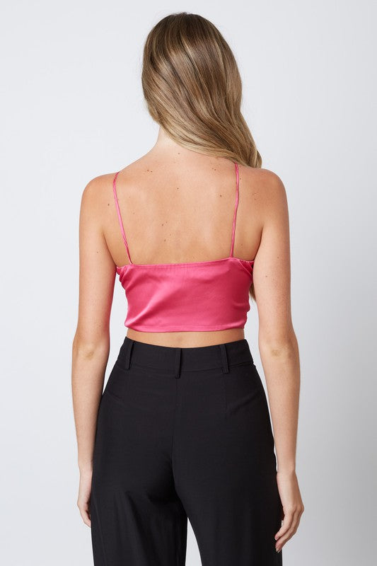 Audrey Satin Tie Top