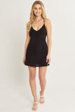 Annie Tie Back Tank Dress in Black