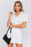 Illene Button Puff Sleeve Dress