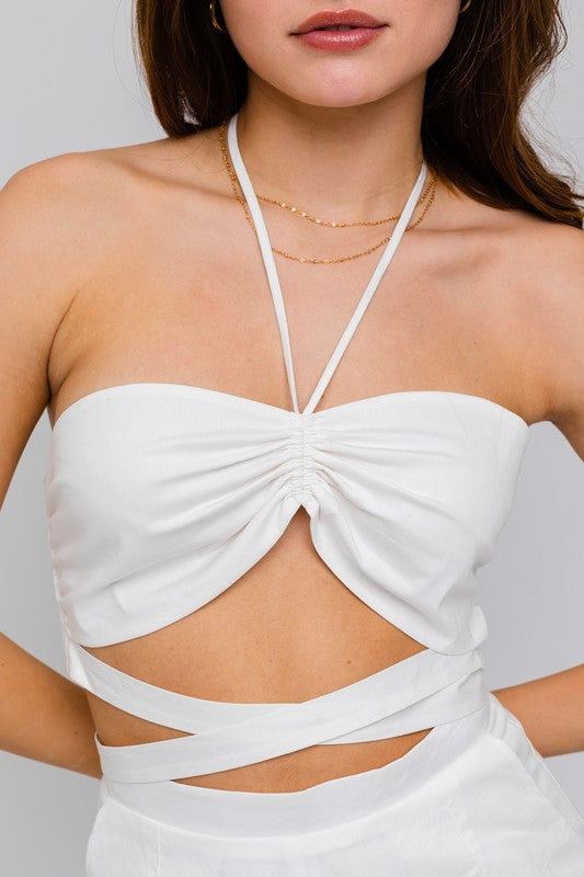 Tammi Ruched Tie Top