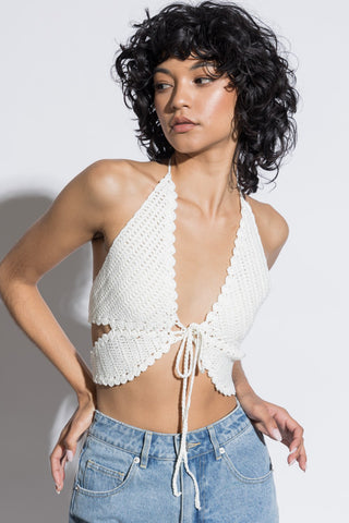 Isa Crochet Back Tie Top