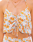 Tracie Floral Halter Crop Top