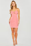 Rebecca Tie Front Dress in Coral