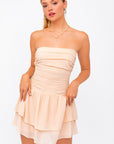 Micky Strapless Ruched Dress