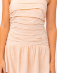 Micky Strapless Ruched Dress