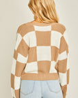 Bodi Checkered Button Sweater