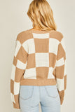Bodi Checkered Button Sweater