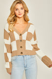 Bodi Checkered Button Sweater