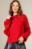 Adkins Ribbed High Neck Sweater