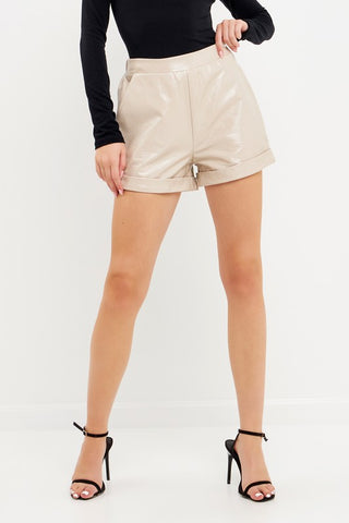 Amia Leather Shorts