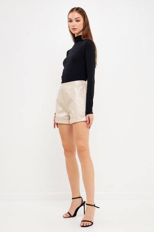 Amia Leather Shorts