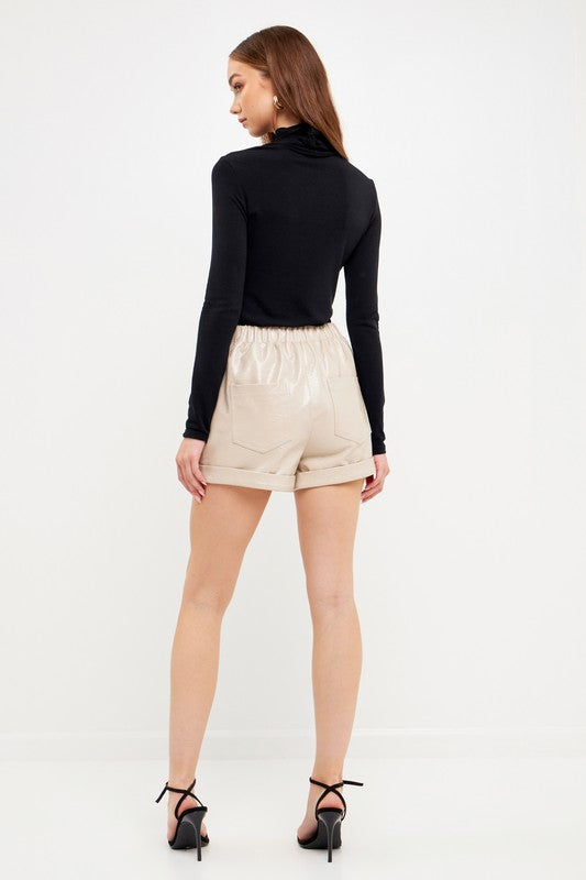 Amia Leather Shorts