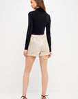 Amia Leather Shorts