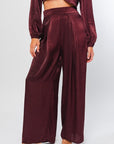 Rosa Pleated Satin Pant