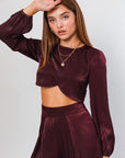 Rosa Satin Crossover Top