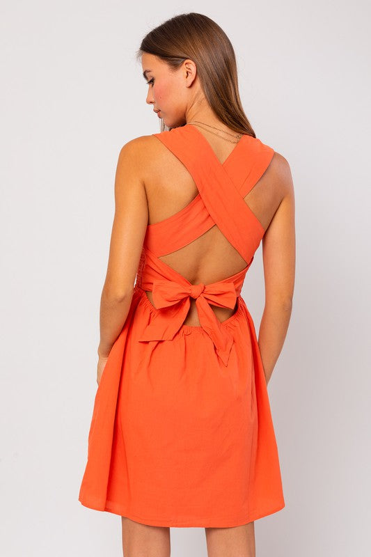 orange skater dress Sora Floral Mini Skater Dress Orange Girl In Mind