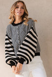 Hazel Stripe Sleeve Sweater