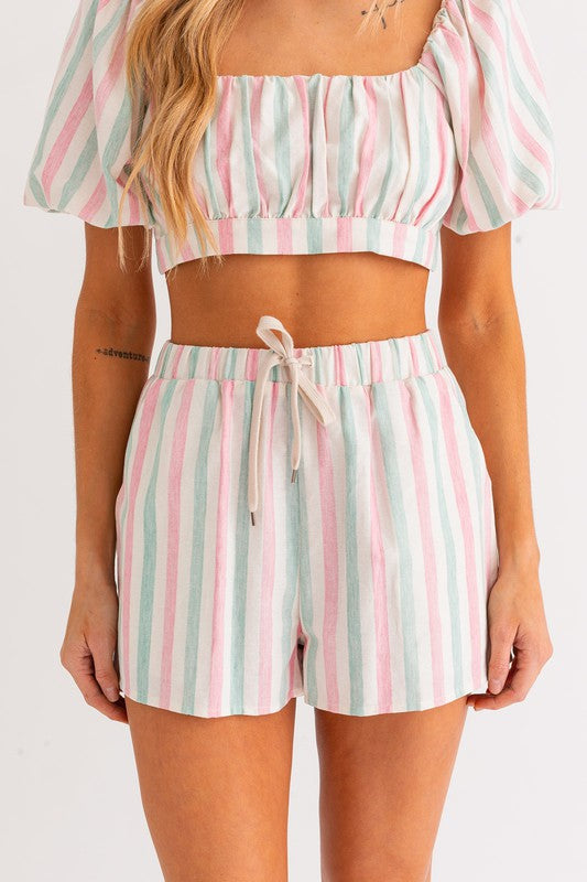 Zelda Stripe Crop Top