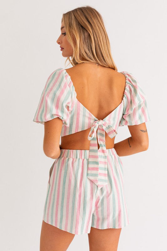 Zelda Stripe Crop Top